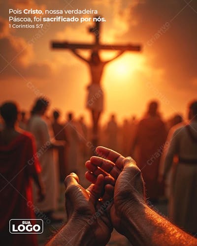 Arte de Páscoa para redes sociais PSD Flyer Páscoa