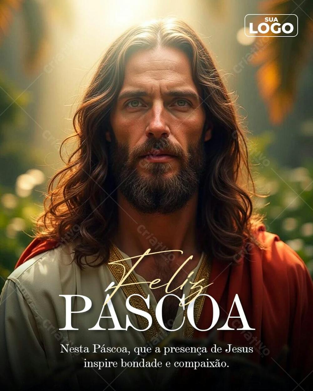 Feliz Páscoa Flyer de Pascoa PSD Feed