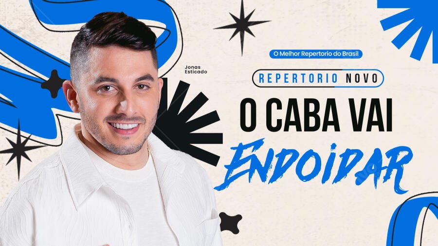 Flyer Jonas Esticado Novo Repertório PSD Editável
