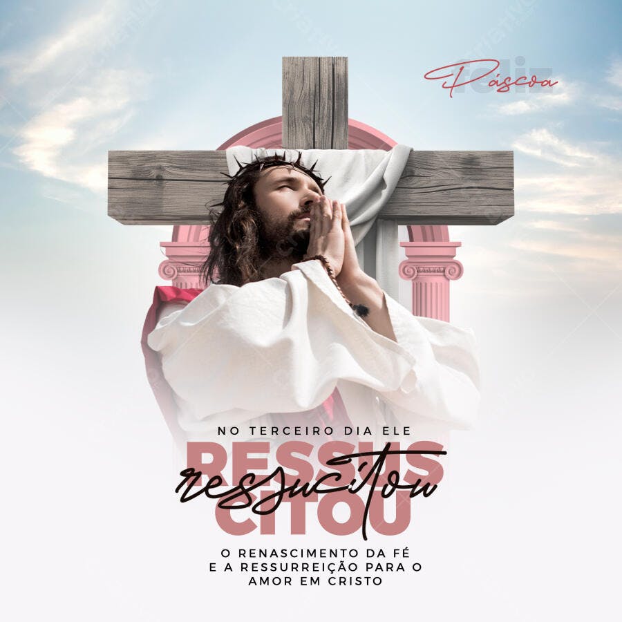 Flyer Páscoa PSD Editável