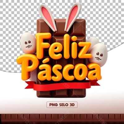 BARRA DE CHOCOLATE PÁSCOA 3D
