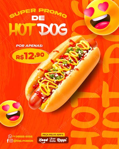 Feed Post Hot Dog Vertical Social Media