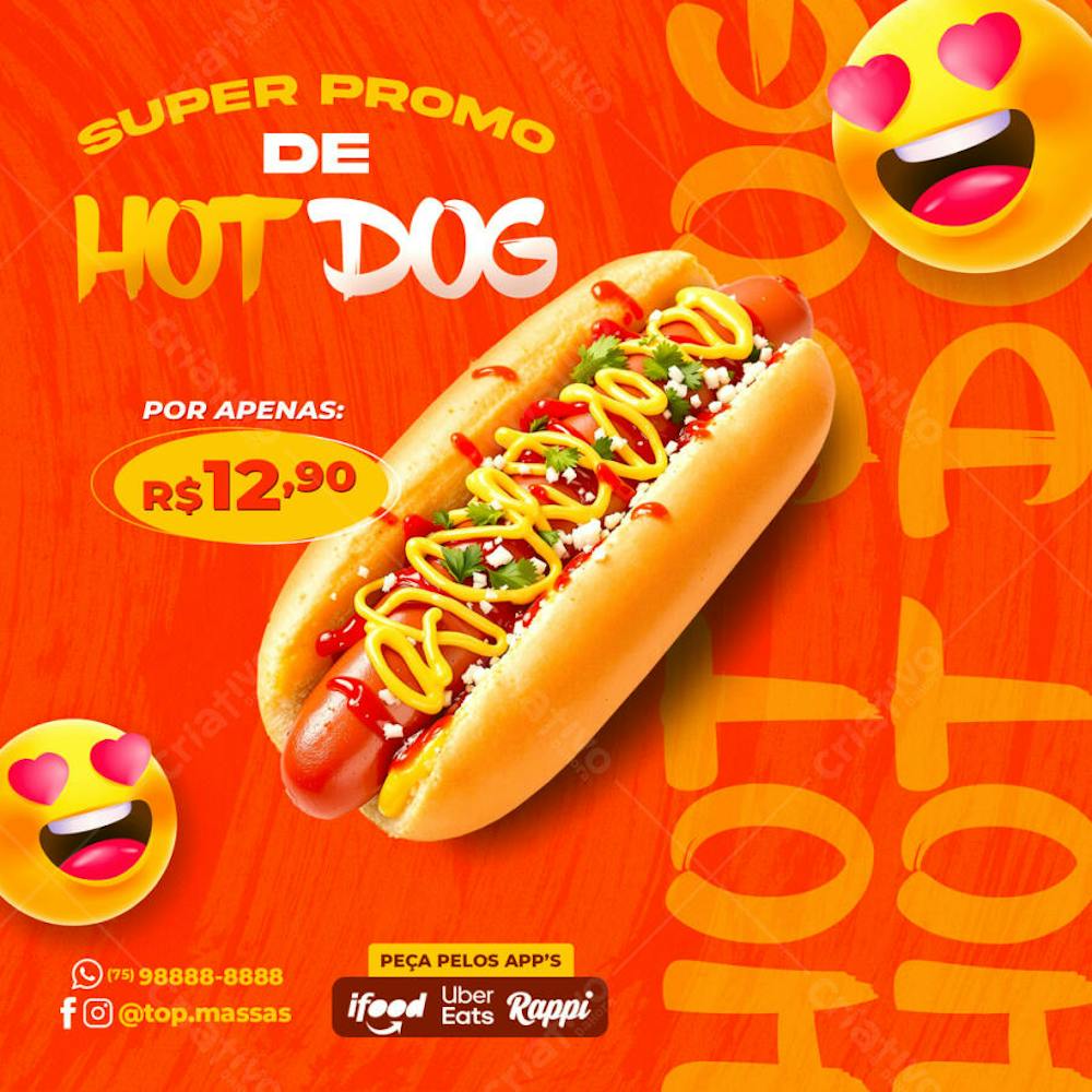 Feed Post Hot Dog Social Media
