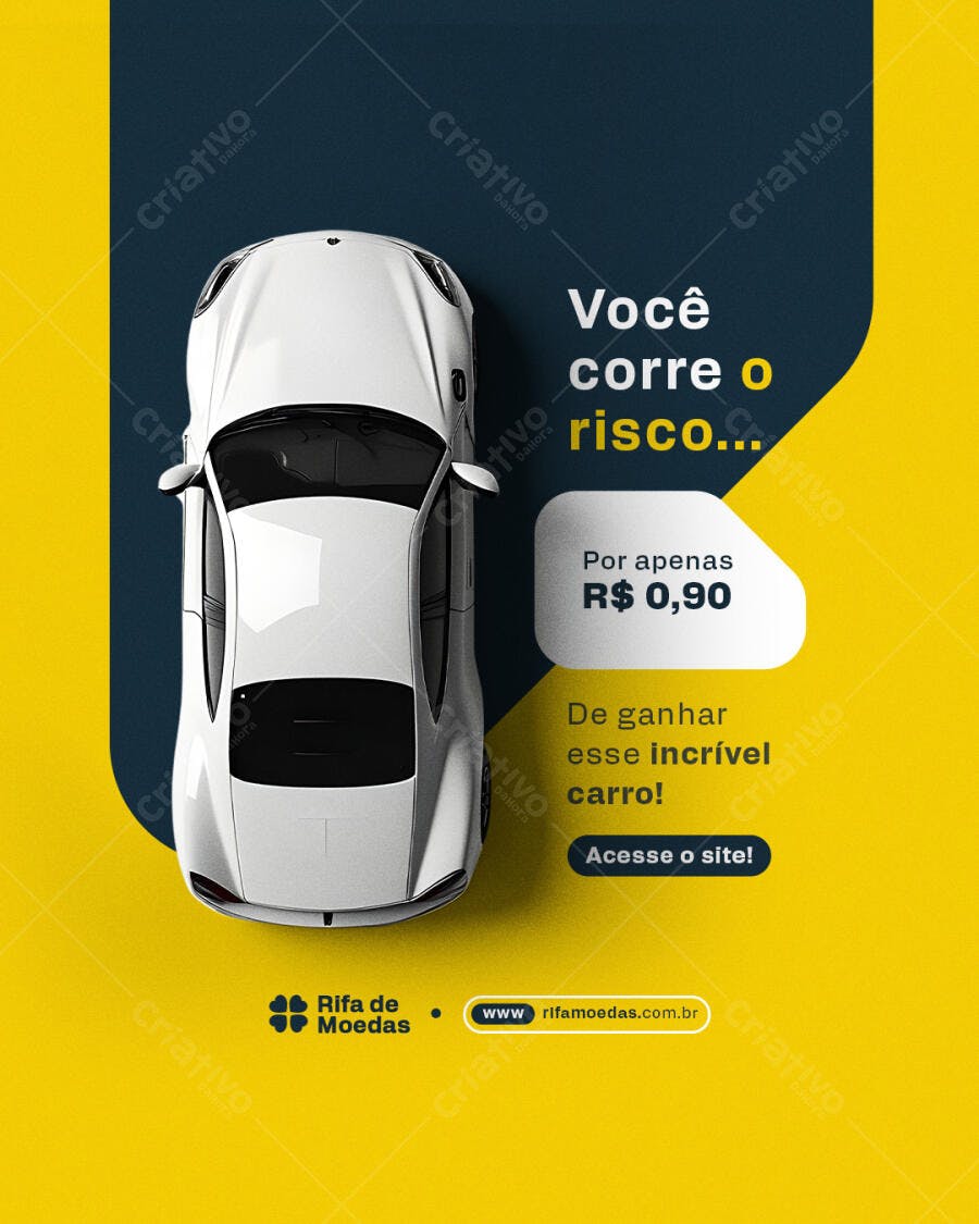 Flyer para Sorteio de Carro PSD Editável