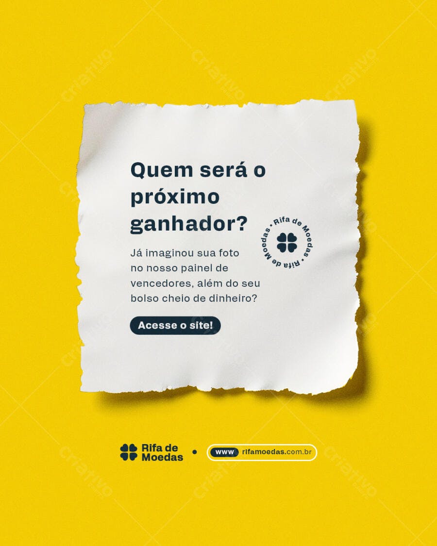 Post para Rifa PSD Editável