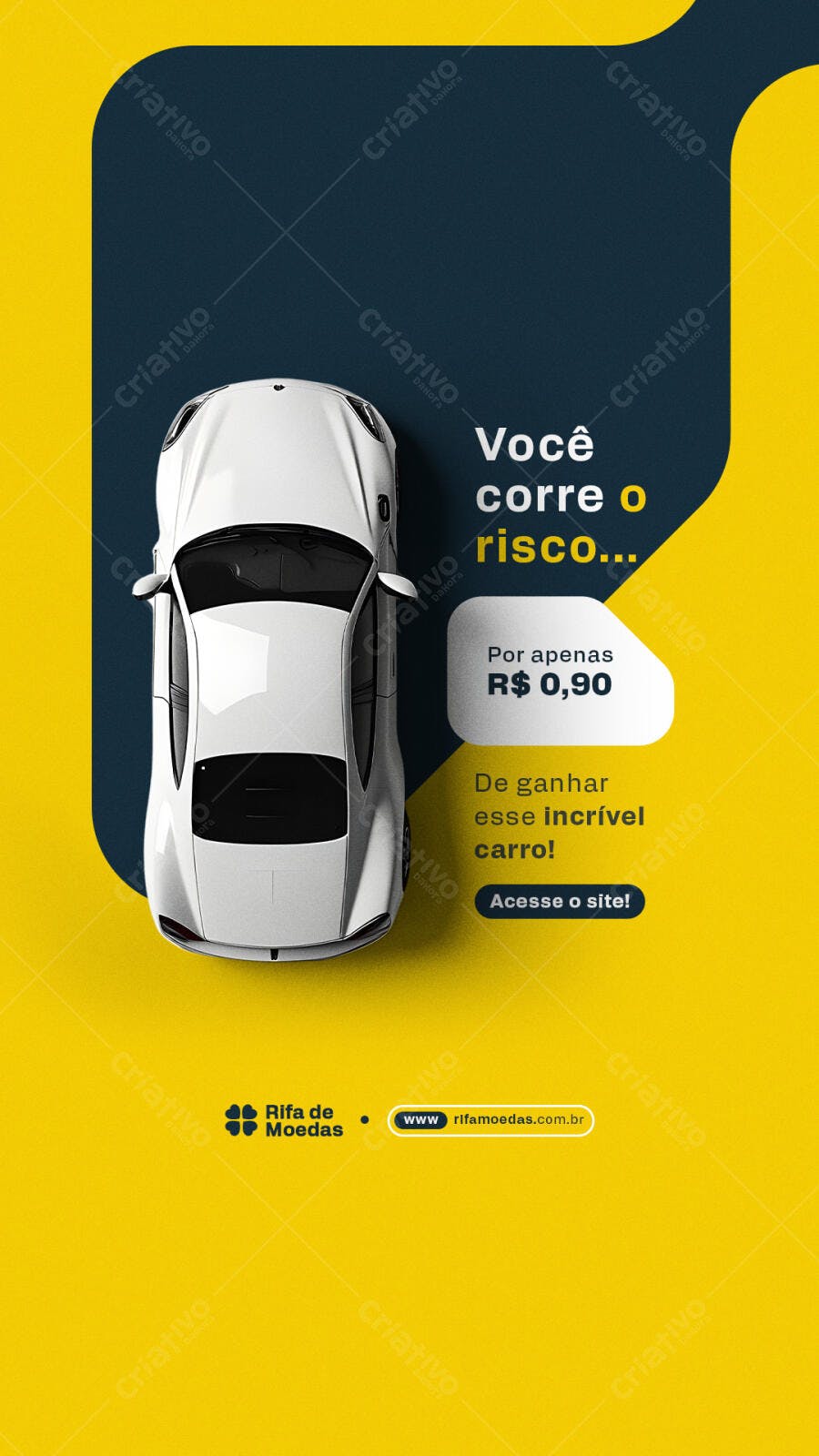 Flyer para Rifa de Carro PSD Editável