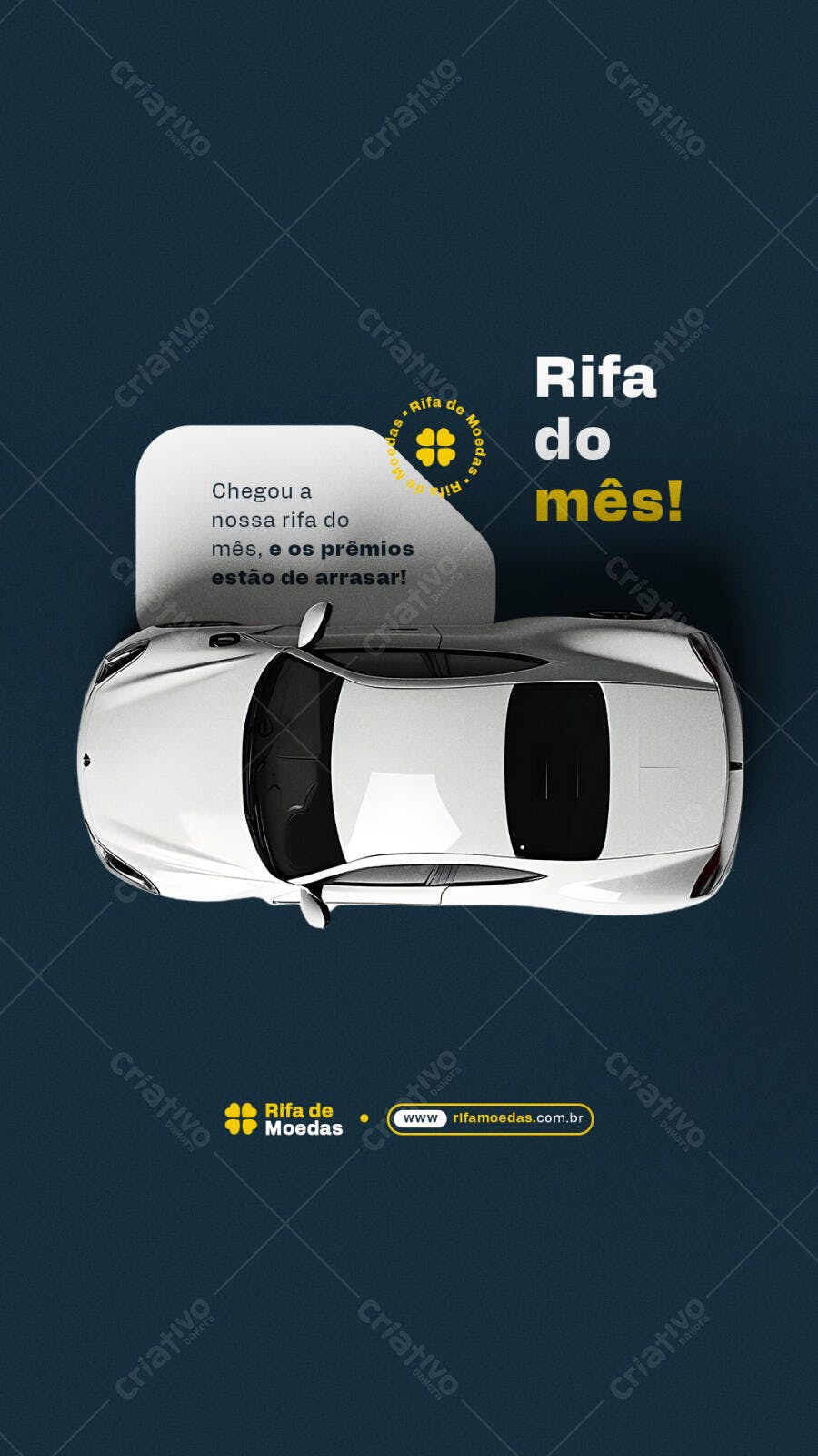 Flyer para Rifa Mensal PSD Editável