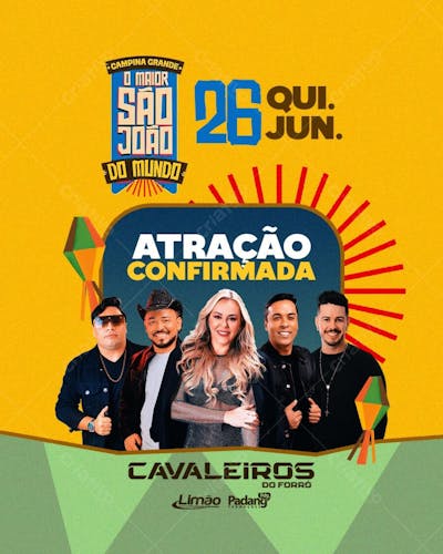 Atração Confirmada 26Jun - Cavaleiros do Forró