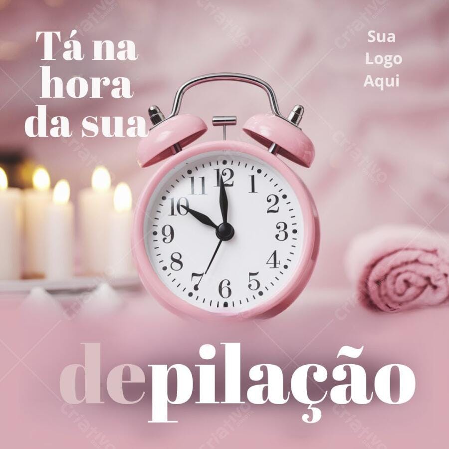 Post Instagram Depilação Rosa e Delicado Editável no Canva
