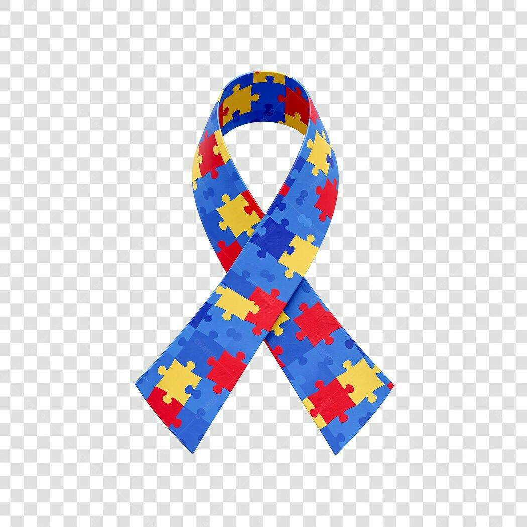 Banner Dia Mundial do Autismo PNG com fundo transparente