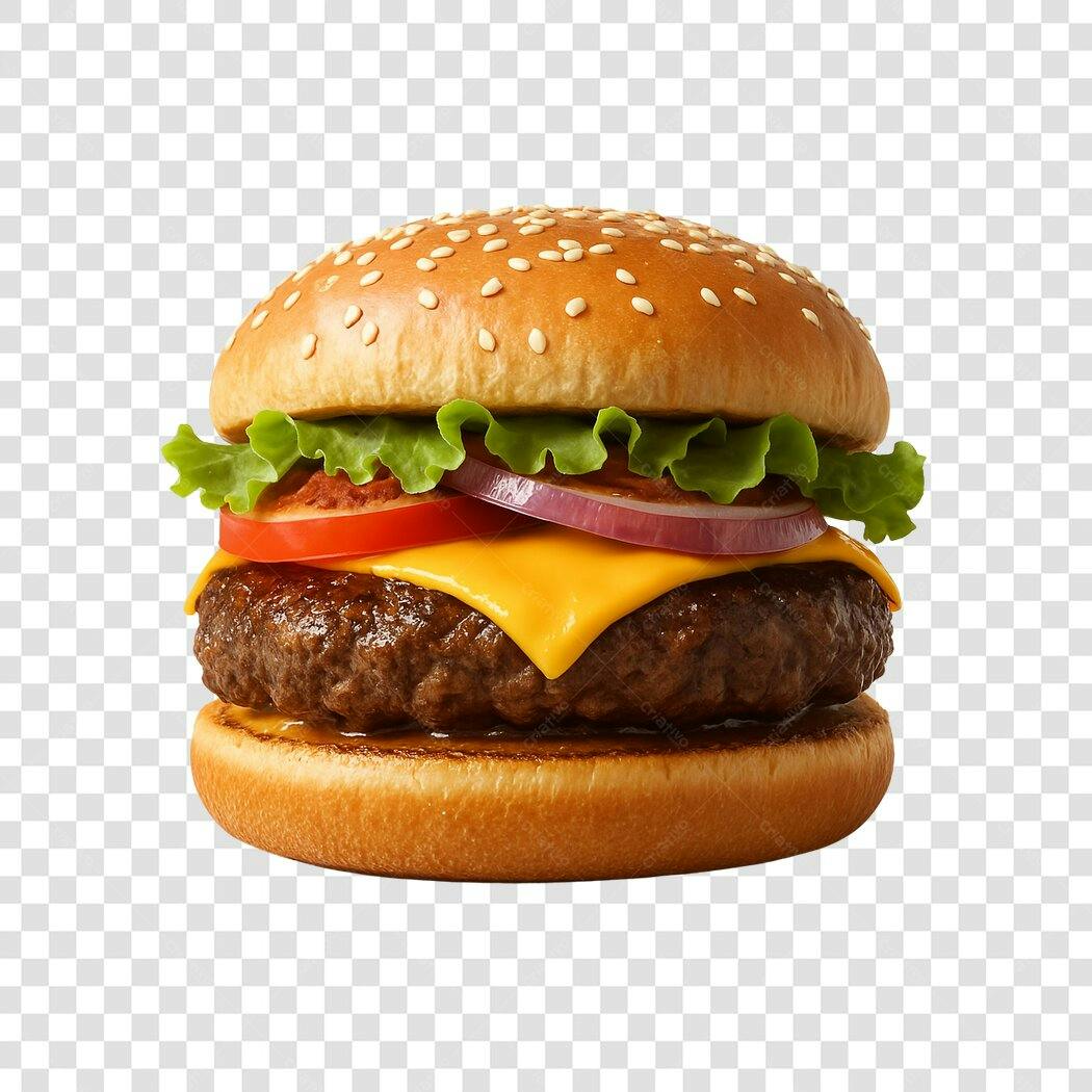 PNG Hamburger para cardápio com fundo transparente