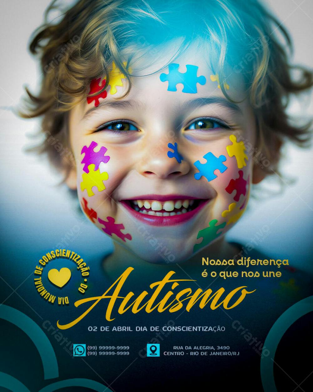 NOSSA DIFERENÇA É O QUE NOS UNE DIA MUNDIAL DA CONSCIENTIZAÇÃO DO AUTISMO