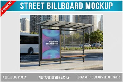 Anuncio em rua Mockup PSD editável