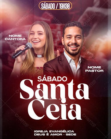 FLYER MIDIA SOCIAL SANTA CEIA