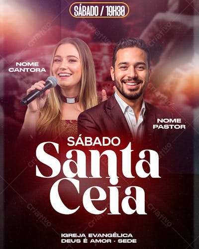 FLYER MIDIA SOCIAL SANTA CEIA