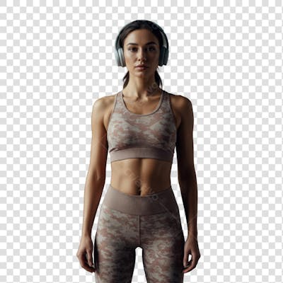 mulher academia roupa estampada fitness