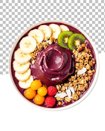 Tigela de Açaí Com Fundo Transparente PNG