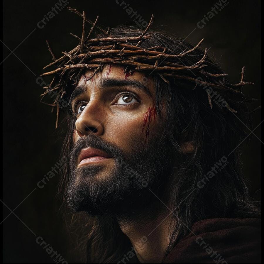 Jesus Cristo com coroa de espinhos