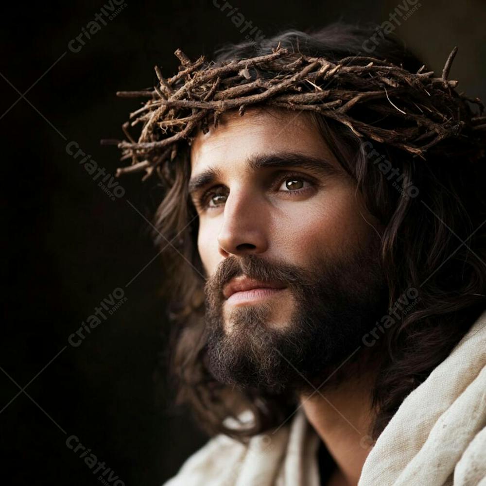 IMAGEM REALISTA DO ROSTO DE JESUS CRISTO PARA PÁSCOA E CORPUS CRISTI IMAGEM FULLHD PNG JPG (10)