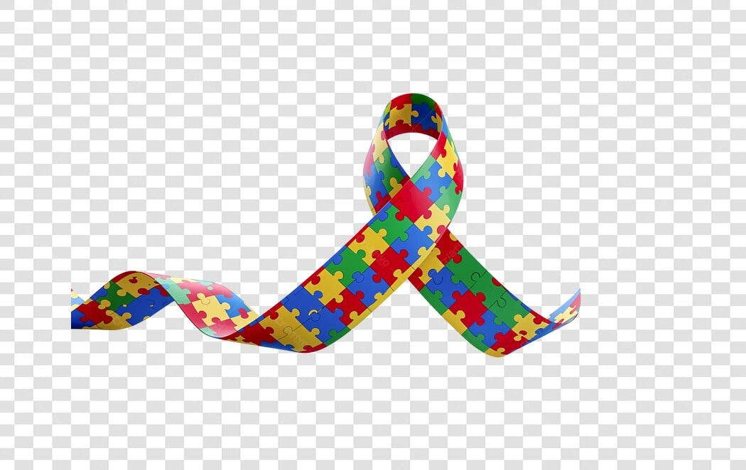 Banner Dia Mundial do Autismo PNG com fundo transparente