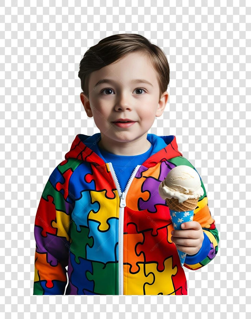 menino garoto criança com autismo em png com fundo transparente realista