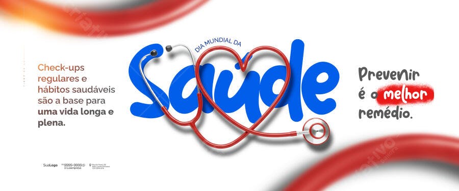Banner Dia Mundial da Saúde PSD Editável
