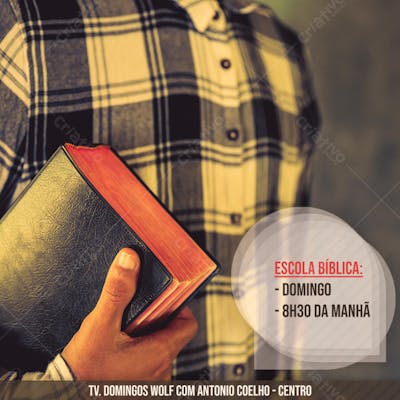 FLYER ESCOLA BIBLICA HORARIO
