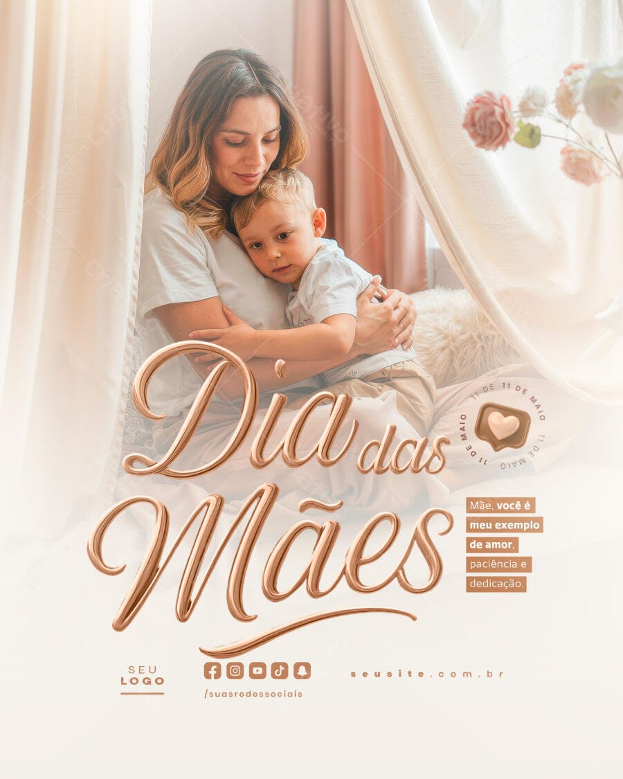 Flyer Dia das Mães PSD Editável