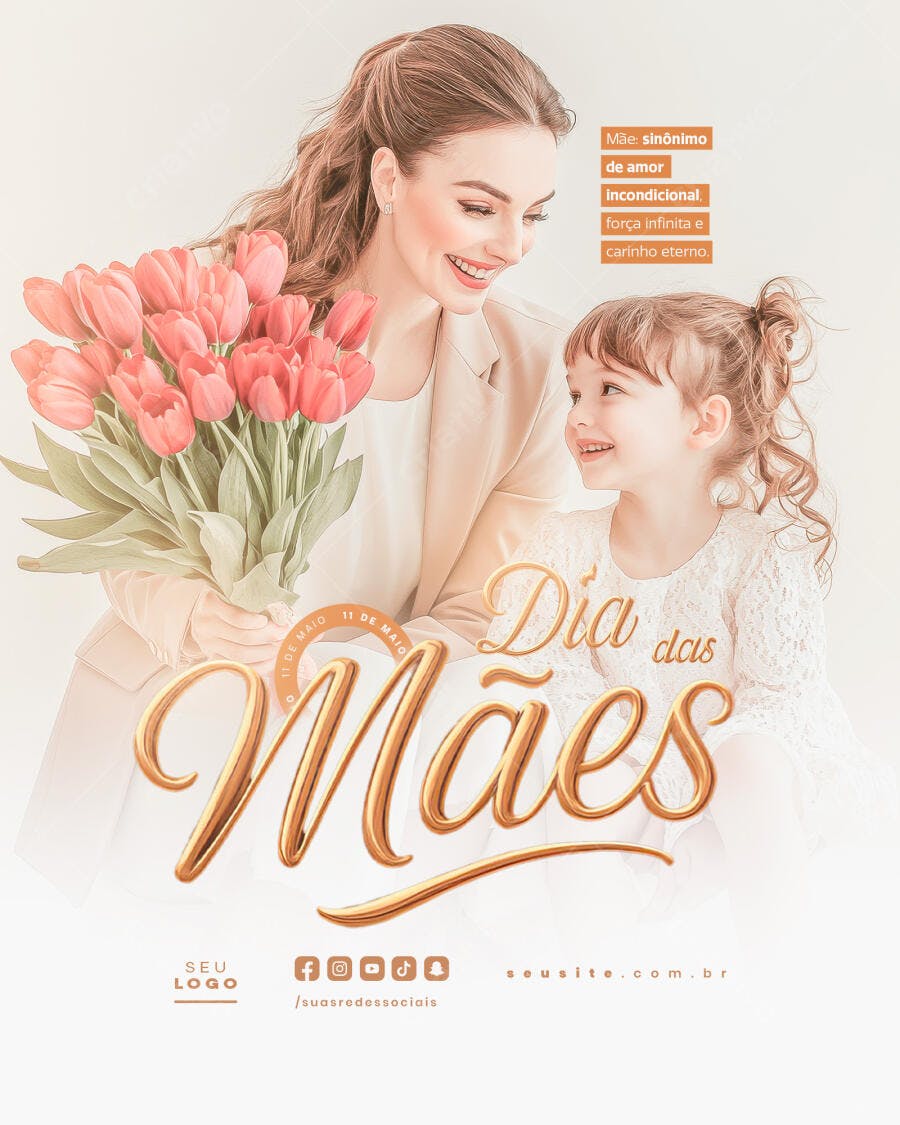 Flyer Dia das Mães PSD Editável
