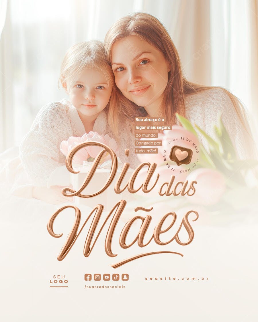 Flyer Dia das Mães PSD Editável