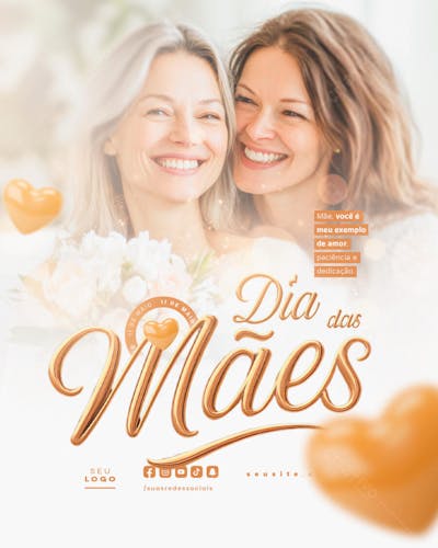 Dia das Mães Parabéns pelo seu dia social media feed editável (8)