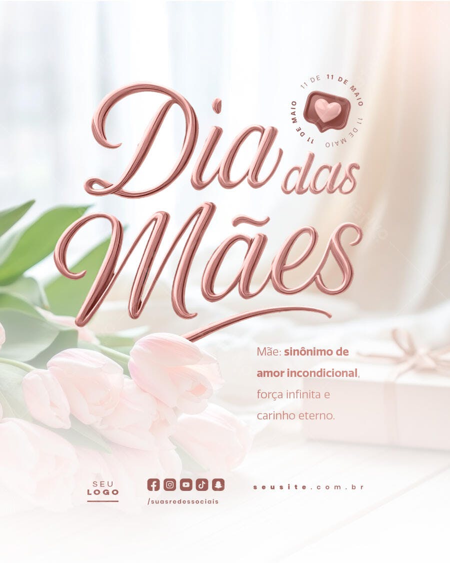 Flyer para o Dia das Mães PSD Editável