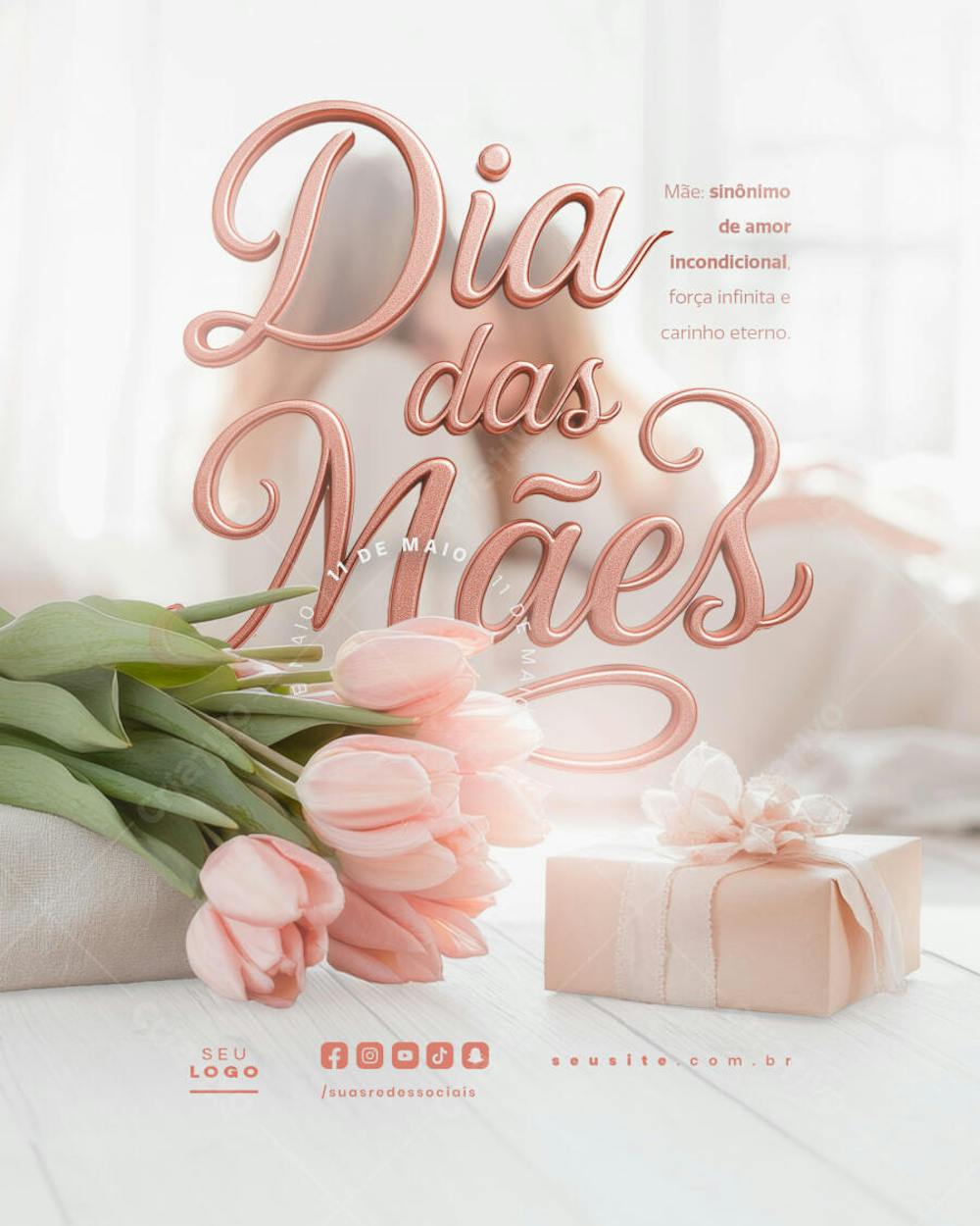 Dia das Mães Parabéns pelo seu dia social media feed editável (2)