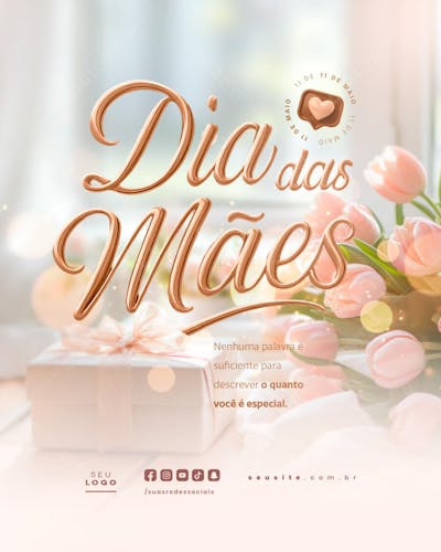 Dia das Mães Parabéns pelo seu dia social media feed editável (9)