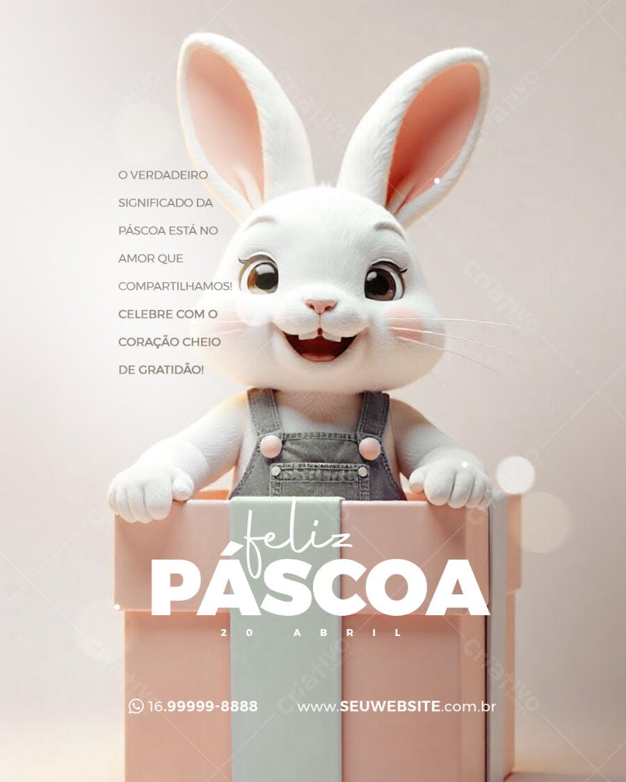 Flyer Páscoa 20 Abril PSD Editável