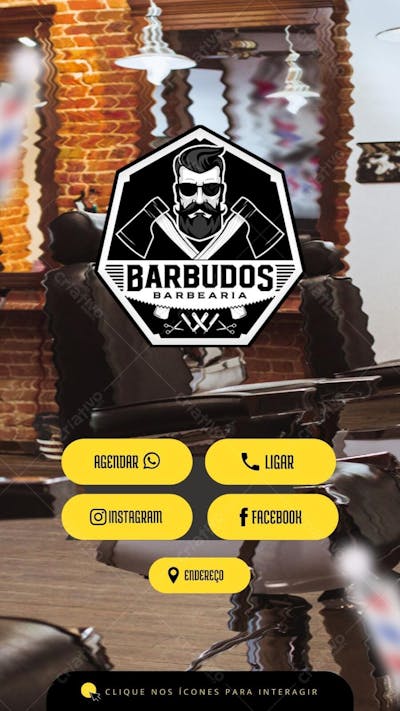 Cartão interativo barbearia