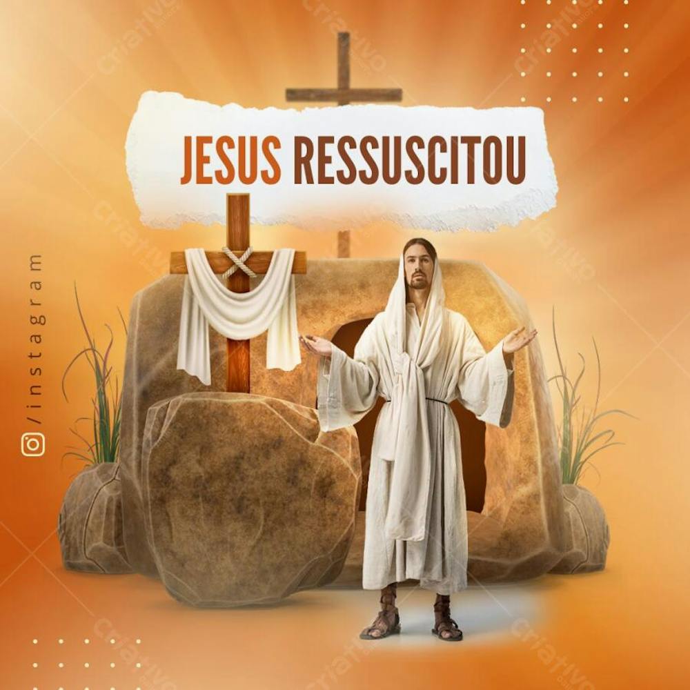 Arte Gospel jesus ressucitou