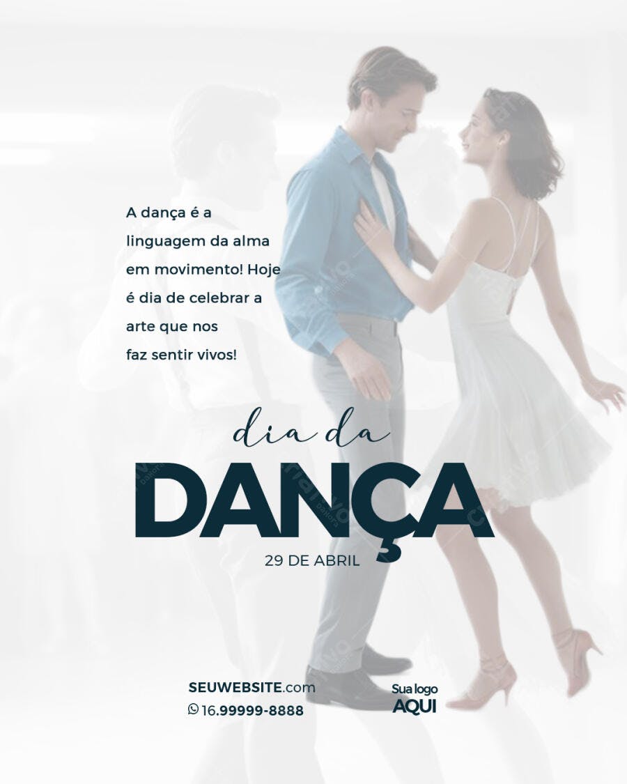 Flyer Dia Mundial da Dança 29 de Abril PSD Editável