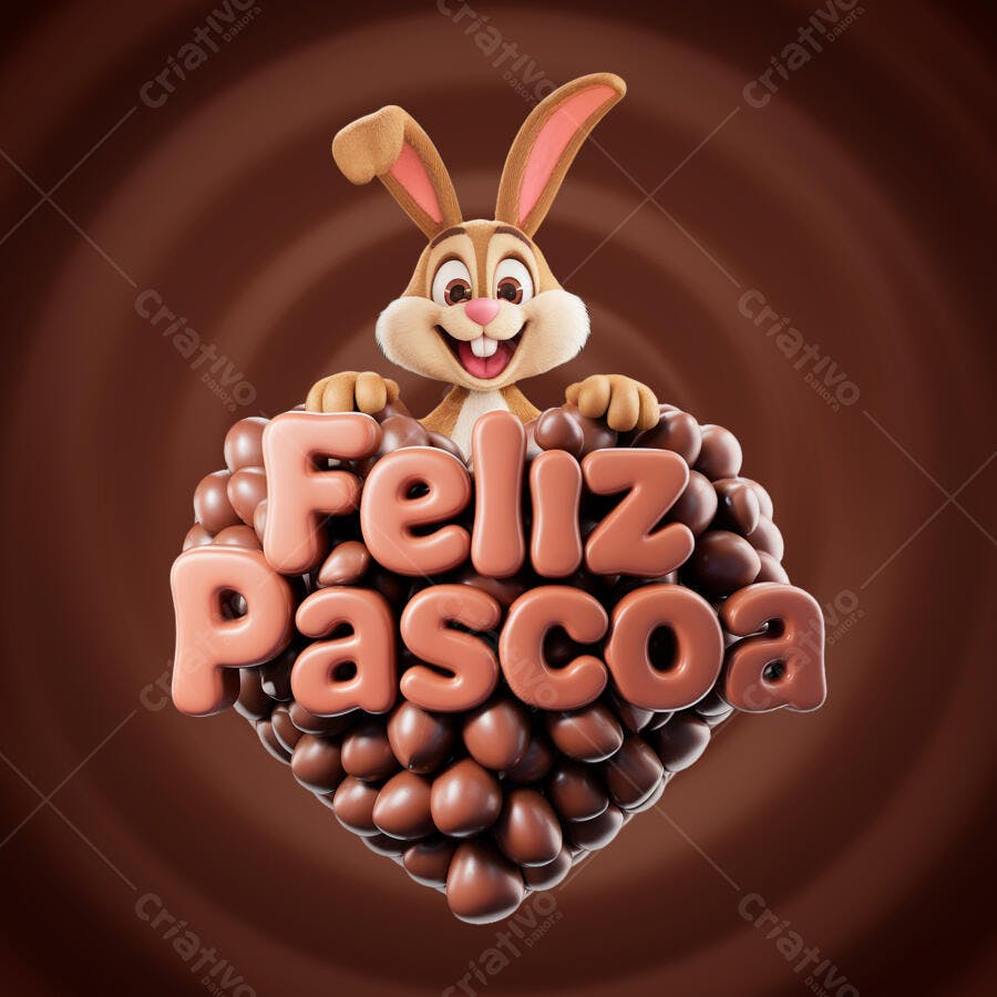 Flyer Feliz Páscoa PSD Editável
