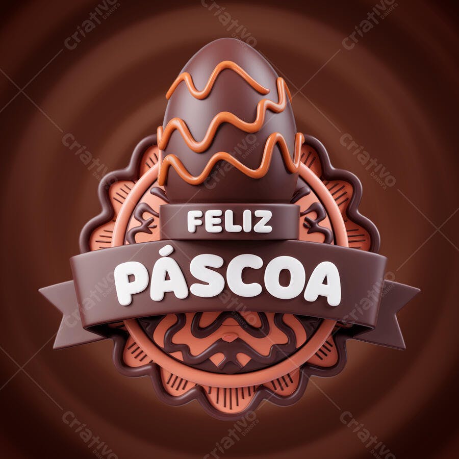 Banner Feliz Páscoa PSD Editável