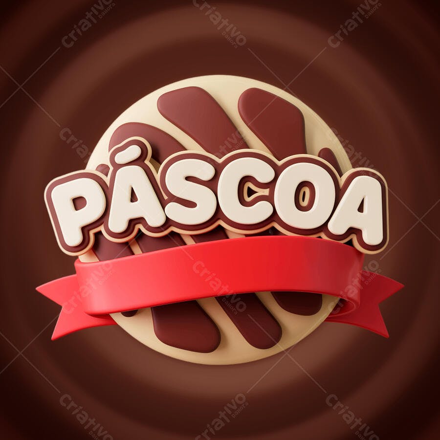 Logo Páscoa PSD Editável