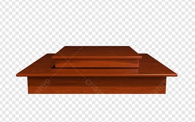 MESA DE MADEIRA EM 3D 3
