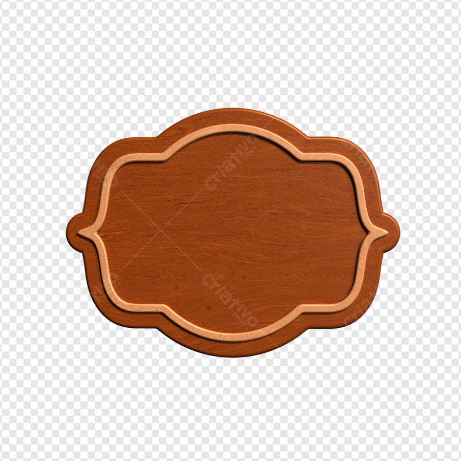 Placa de Madeira para Decoração PSD Editável