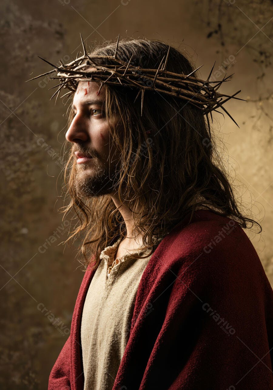 Jesus Cristo com coroa de espinhos