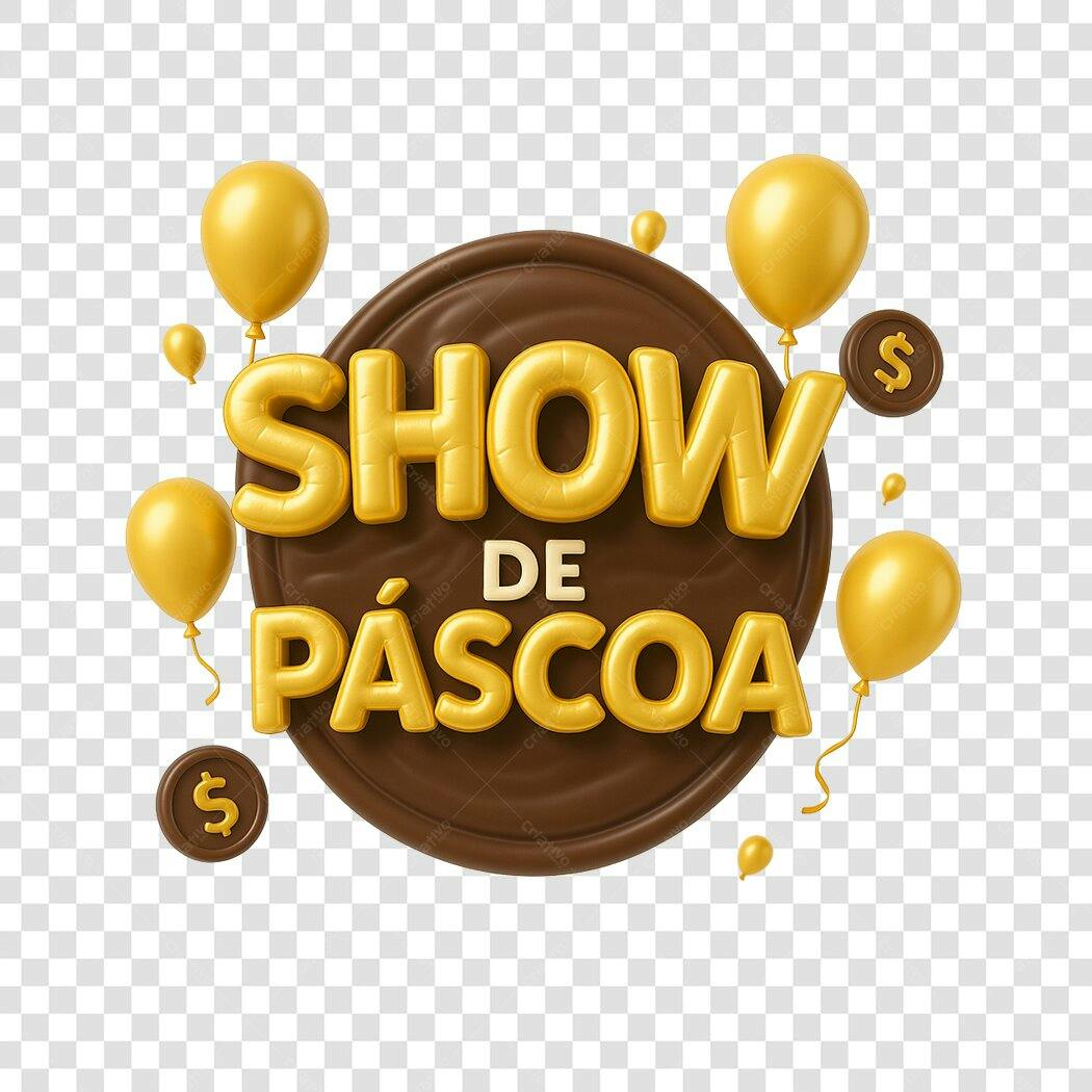 Banner Páscoa Show de Ofertas PNG com fundo transparente
