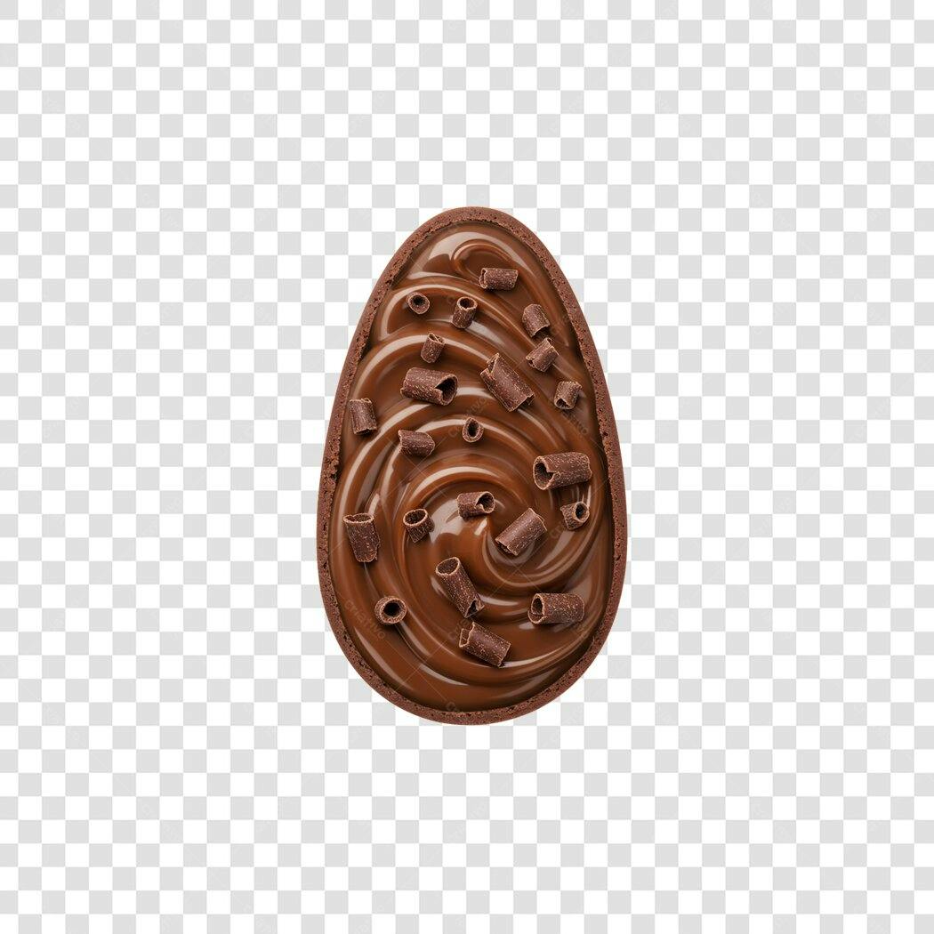 Mockup Ovo de Páscoa Chocolate PNG com fundo transparente