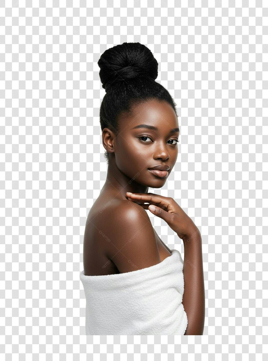 Banner Mulher Negra PNG com fundo transparente
