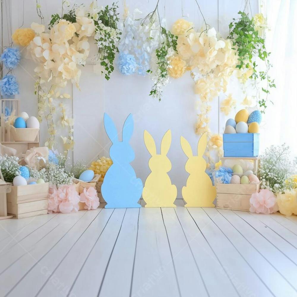 Casa decorada para a páscoa