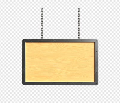 PLACA DE MADEIRA PENDURADA COM CORRENTE COM BORDA DE METAL 5