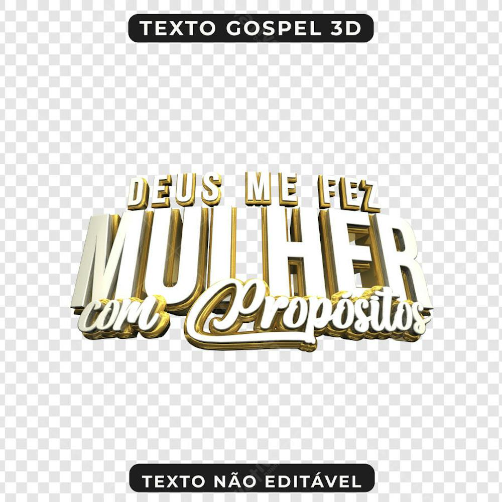 PSD DEUS ME FEZ MULHER COM PROPOSITO 3D